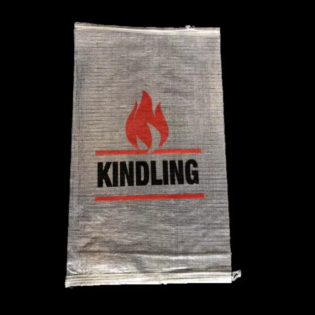 Pack of 100 - Woven Poly - Printed Transparent Kindling Bags (No Weight)-45x75CM