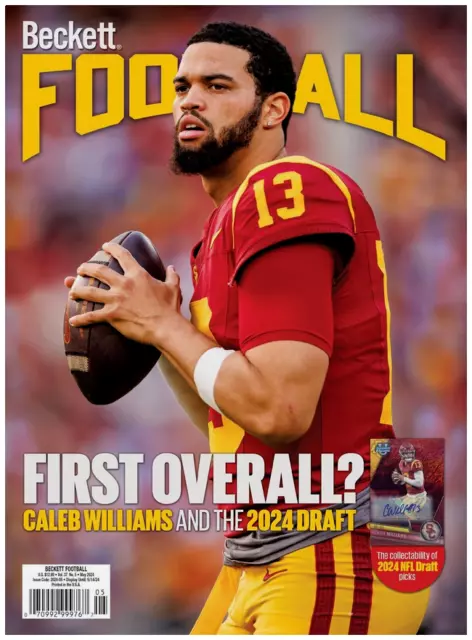 New May 2024 Beckett Football Card Price Guide Magazine With Caleb Williams