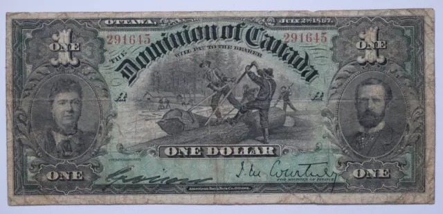 DC-12 1897 Dominion of Canada One Dollar Note