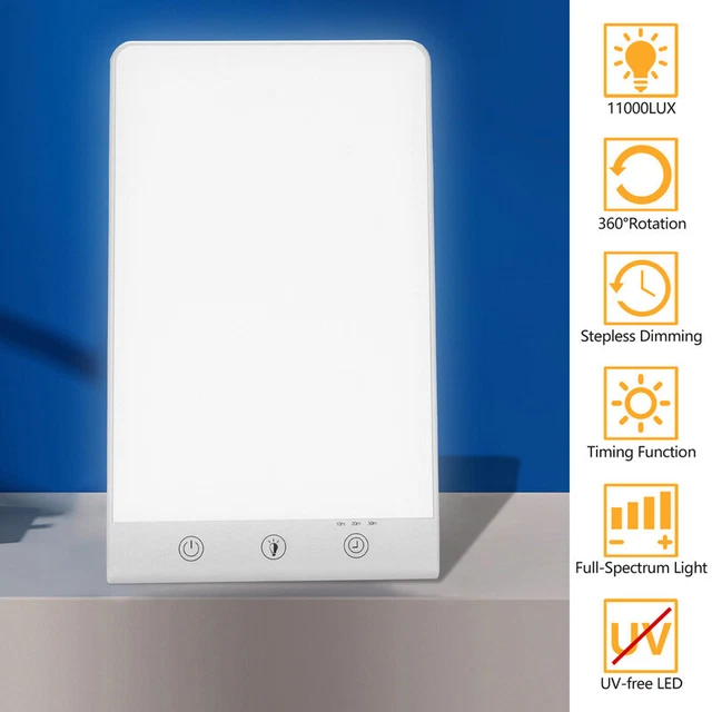Lámpara de luz diurna terapia de luz regulable lámpara LED contra la depresión 11000 LUX