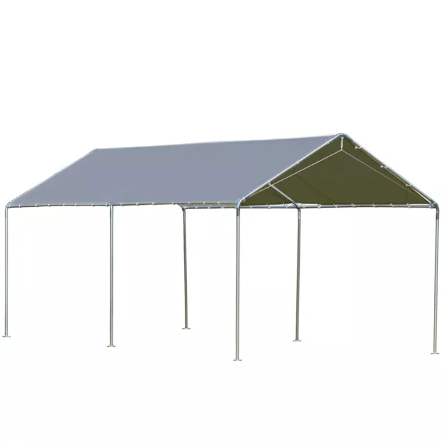 3 x 6m Heavy Duty Carport Garage Car Shelter Galvanized Steel Outdoor