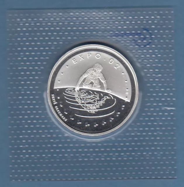 Schweiz 20-Franken Silber-Gedenkmünze 2002 EXPO  OVP Top-Qualität