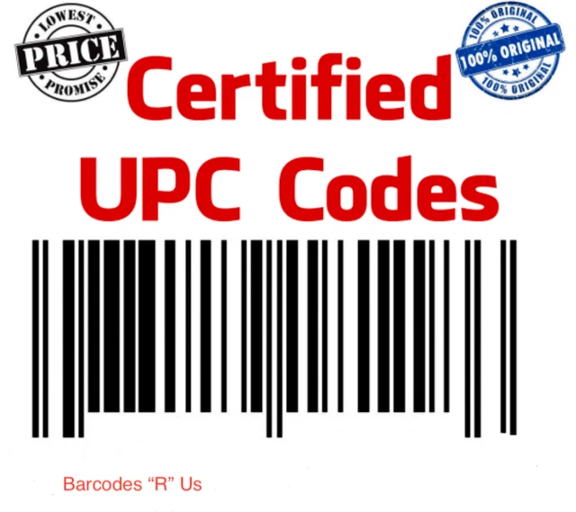 25 UPC Codes Barcode Number Amazon Certified Approved Immediate Delivery CSV