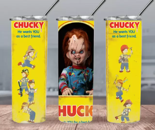 Horror Tumbler Chucky Vintage 20oz Tumblers Double Insulated