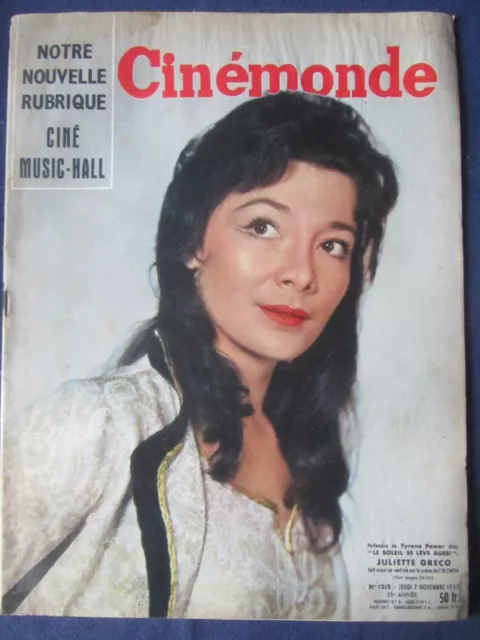 Ancienne Revue Cinemonde Juliette Greco 1957