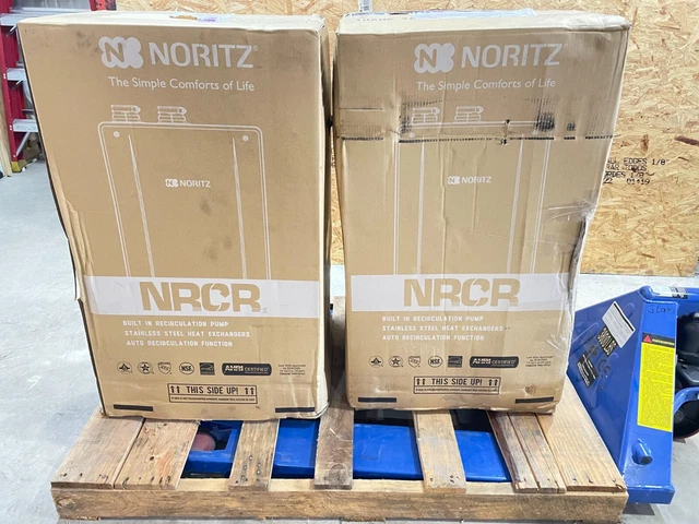 Two(2) Noritz GQ-C3260WXQ-FF US NG 199900 BTU 120 Volt - Silver