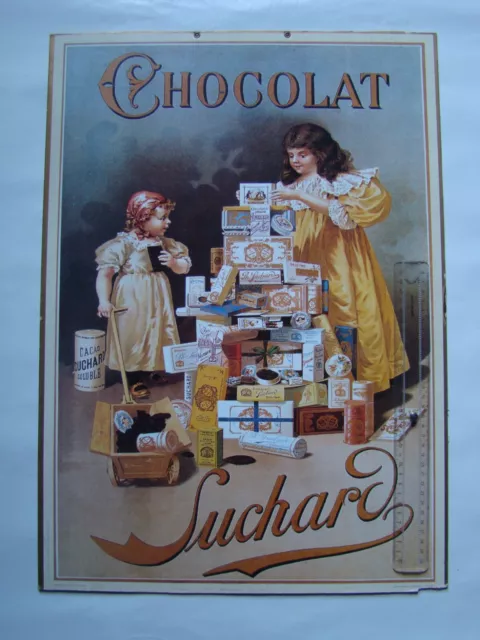 Affiche Carton publicitaire 61x43cm Publicité Chocolat SUCHARD No plaque