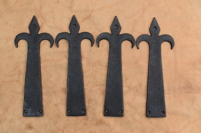 handmade cast iron head barn rusty vintage door gate farm dummy hinges 4pcs lot