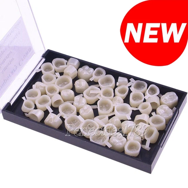 Dental Temporary Crown Material for Molar Posterior Teeth 50 pcs Assorted PD