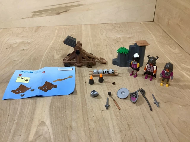 PLAYMOBIL Medioevo - Catapulta Con Cavalieri, Draghi E Barbari, Set Misto 3653/4438
