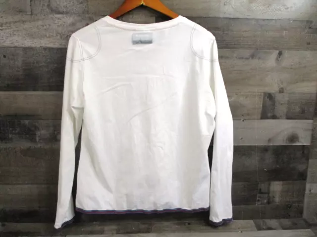 MARTINI RACING PORSCHE Design Shirt Womens XL White Long Sleeve V Neck ...