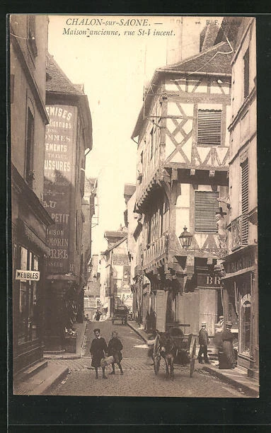 CPA Chalon-sur-Saone, old house, Rue St-Vincent