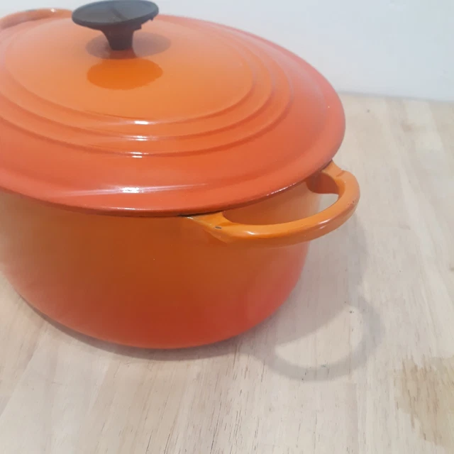 Grande Cocotte Ovale En Fonte Le Creuset Vintage - Orange, ø 28 Cm, N°D, Fabriquée En France