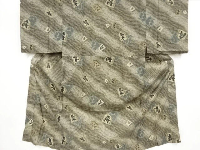 36977# Japanese Kimono / Antique Hitoe Juban / Shogi