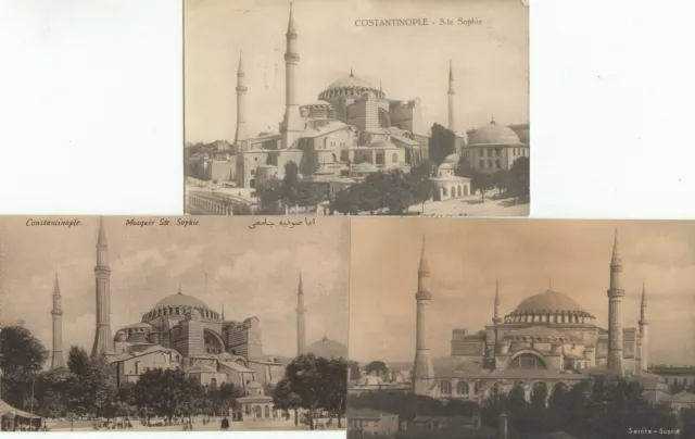 Istanbul Konstantinopel Hagia Sophia Lot 3 AK uralt Türkei Türkiye 2102008