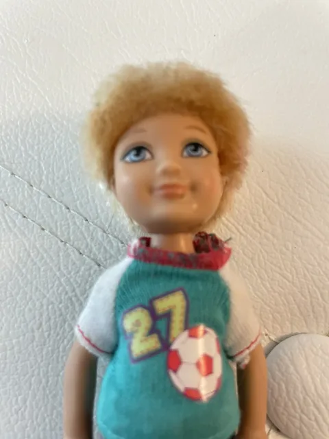 Barbie Chelsea And Friends Darrin Soccer Little Boy 4.5" Rare Doll