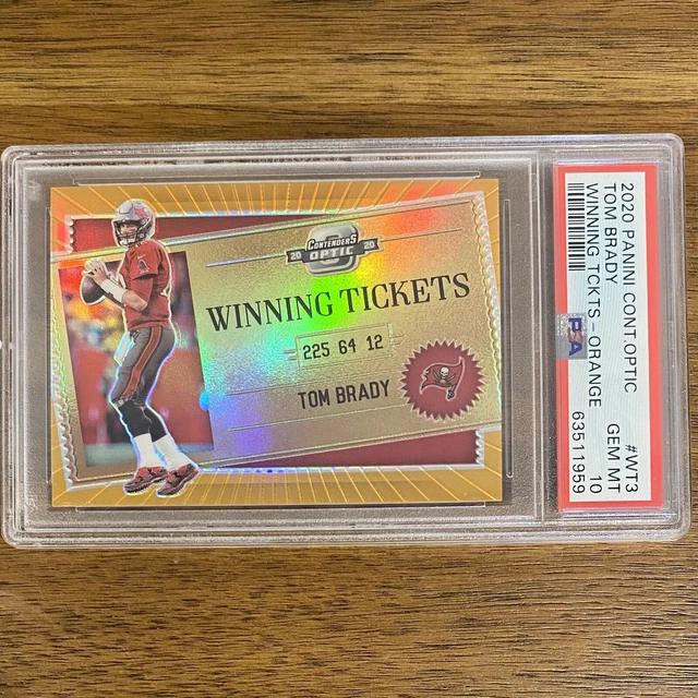 Tom Brady 2020 Contenders Optic Winning Tickets Orange /50 PSA 10 GEM MINT Buccs