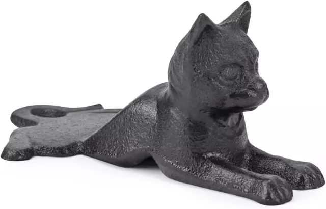 Heavy Duty Cast Iron Cute Cat Door Stops | Decorative Cute Animal Statue Metal D