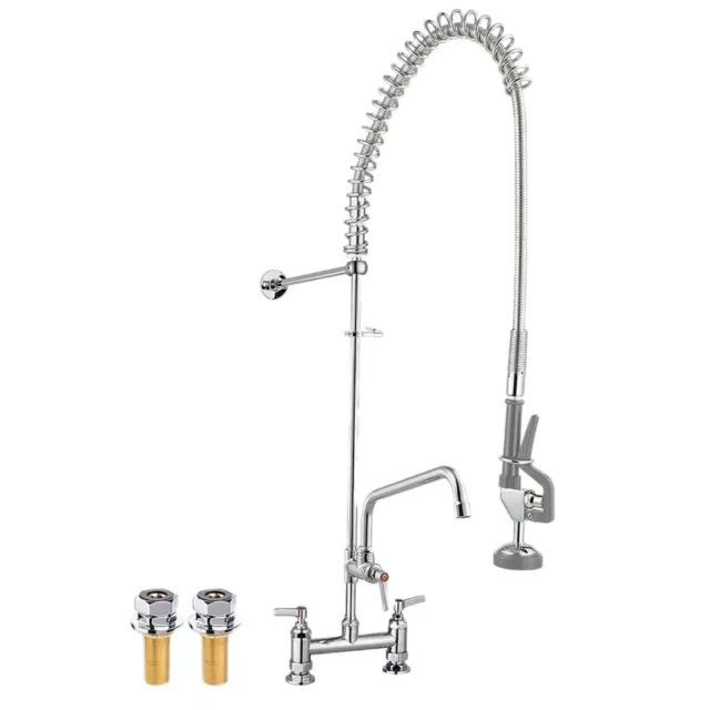 Complete Pre Rinse Unit Twin Feed With Bowl Filler Spout Tap Cpuk Wash Hose Kit