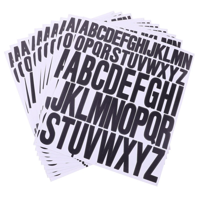 10 fogli adesivi lettere autoadesivi adesivi alfabeto decalcomania per