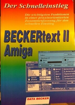 classico nel staccato Data Becker per Amiga Becker testo II semplificata 