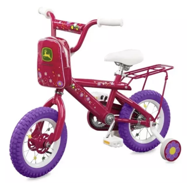 New Tomy John Deere Heavy Duty 12" Girl's Bicycle PINK NEW!!!