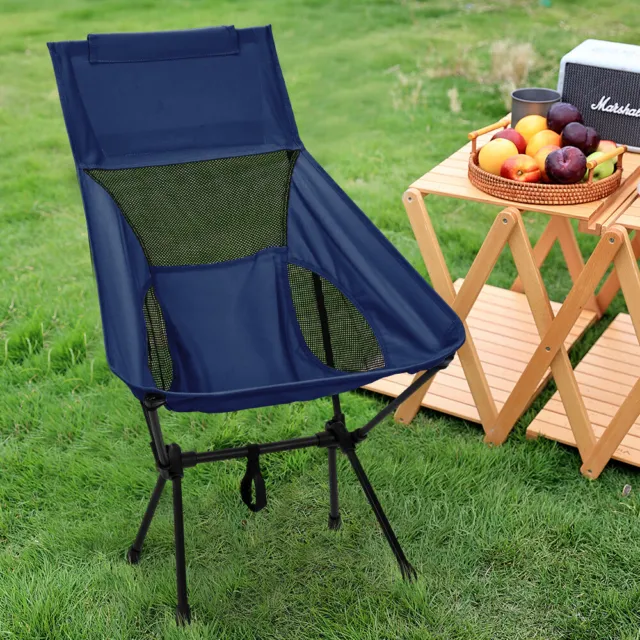 Outdoor Camping Folding Chair Lightweight Portable Seat High Back Fishing Chair