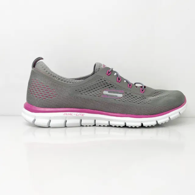 Skechers Womens Stretch Fit Glider 22709 Gray Running Shoes Sneakers Size 9.5