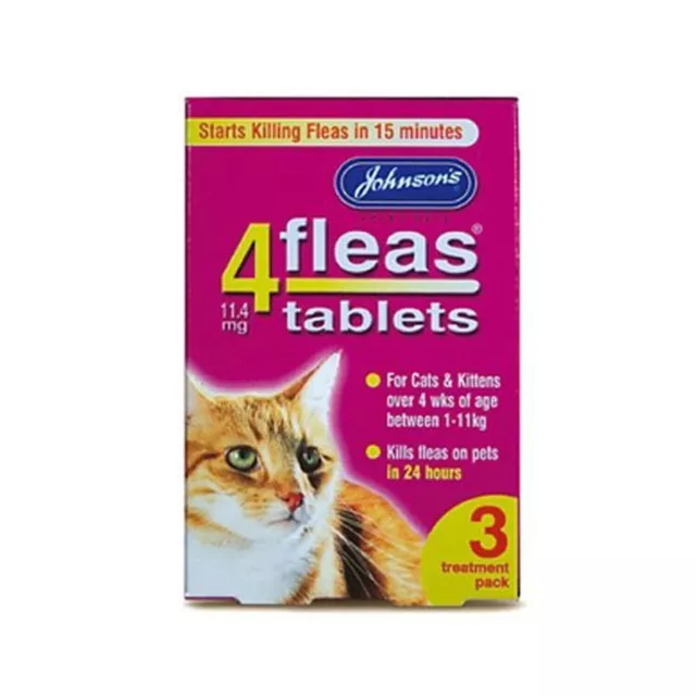 Johnsons 4 tabletas de pulgas para gatos y gatitos x 3 tabletas 50 g - oferta a granel de 6x