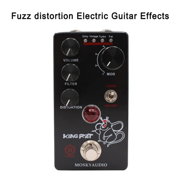 Pro Co Rat Circuit Based Fuzz Distortion Guitar Effects Pedal Mosky King Rat