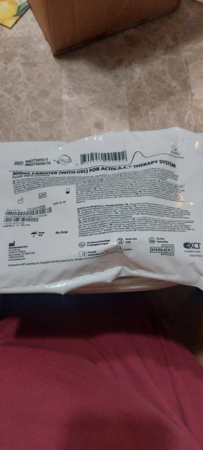 KCI Canister with Gel for ActiV.A.C. Therapy System, Sealed Item