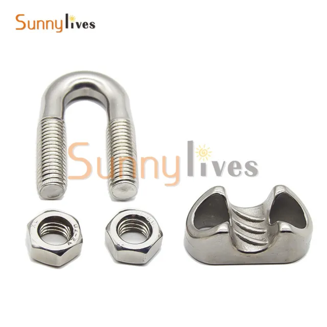 304 Stainless Steel Collets U Type Clamp Wire Rope Clips M2/3/4/5/6/8/10/12/14mm