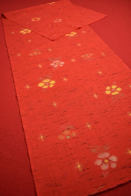 Vintage Japanese Kimono Fabric Wool Antique Boro Kusakizome Dyed 50"/KK49/85