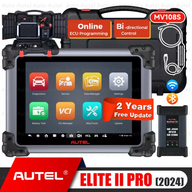 Autel MaxiSys Elite II PRO 2024 Auto Diagnostic Scan ECU Programming 38+ Service