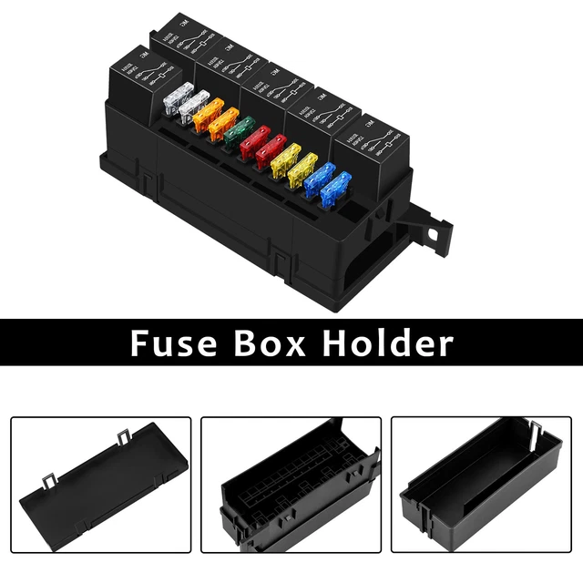 12V FUSE RELAY Box Kit Auto Waterproof Fuse Relay Box Block for Car