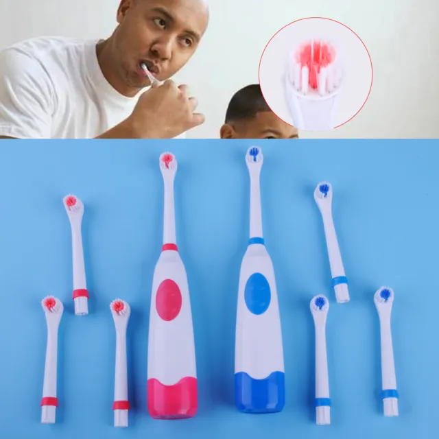 Household Rotary Battery Electric Toothbrush 3 Brush Head Oral Cavity Nursing lp