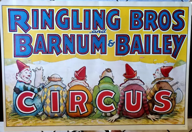 TEN **Lot Of 10** Original 1970s Ringling Brothers Barnum Bailey Circus Posters