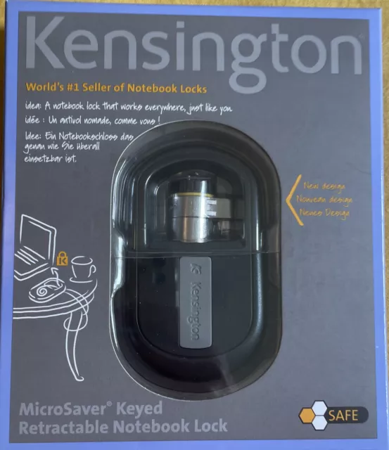 Laptop-Schloss/Kensington Microsaver mit Schlüssel einziehbares Notebook-Sicherheitsschloss