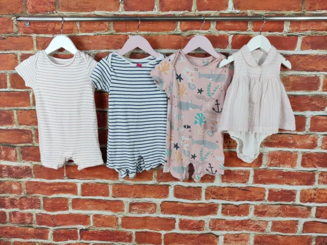 Baby Girls Bundle Age 12-18 Months Gap M&S Romper Babygro Dress Infant Set 86Cm