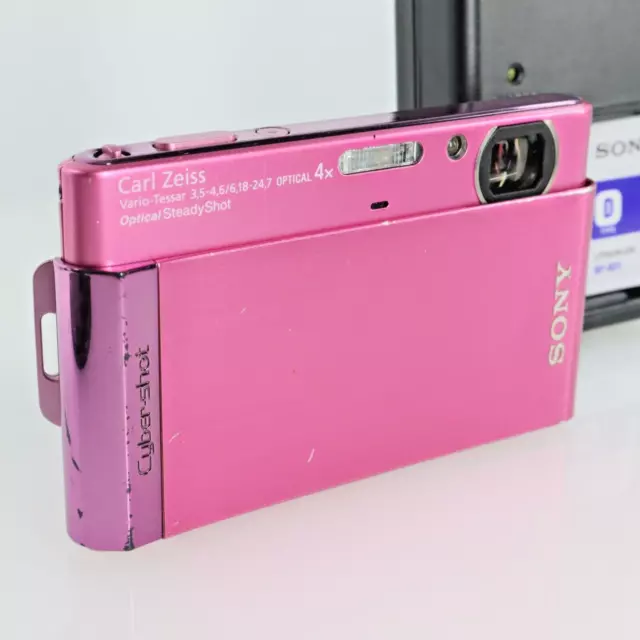 Sony Cyber-Shot Appareil Photo Numérique Compact DSC-T90 Rose De Japon