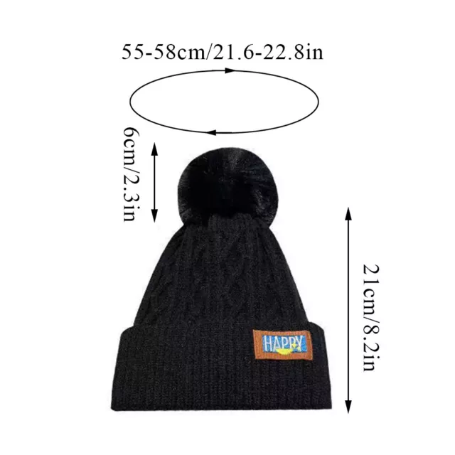 Hat Thermal Cap Fur Crochet Thicken Warm Outdoor Cool Fashion Knitted Beanies 2