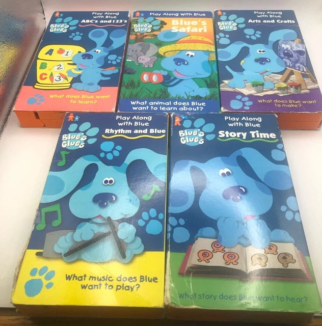 BLUE'S CLUES VHS Tape Lot 5 Tapes Nickelodeon Jr. SAFARI ARTS CRAFTS