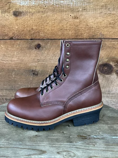RED WING WORK Boots Steel Toe Logger USA 8.5 EE Linemen 4418 Brown ...