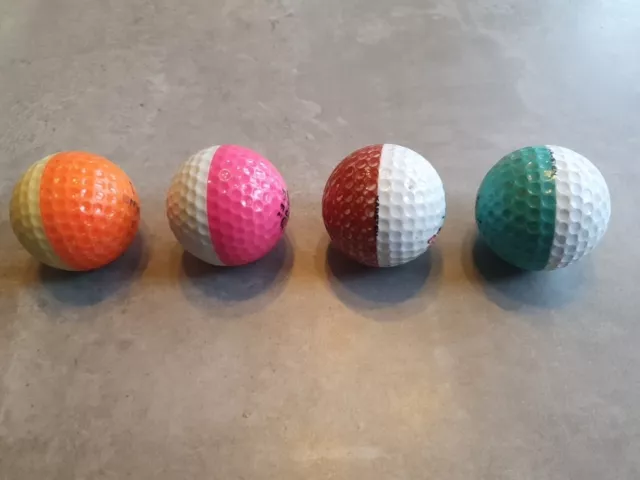 4 Collectable 2 Colour Ping Golf Balls Very Rare