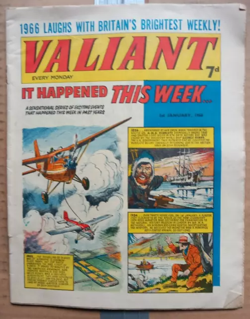 "Valiant " Comic 1966 Classic Vintage Uk Comic Best For Comic Strips!