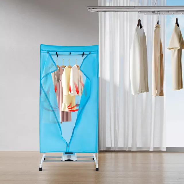 Electric Clothes Dryer Portable Wardrobe Drying Rack Heat Heater Laundry  Machine