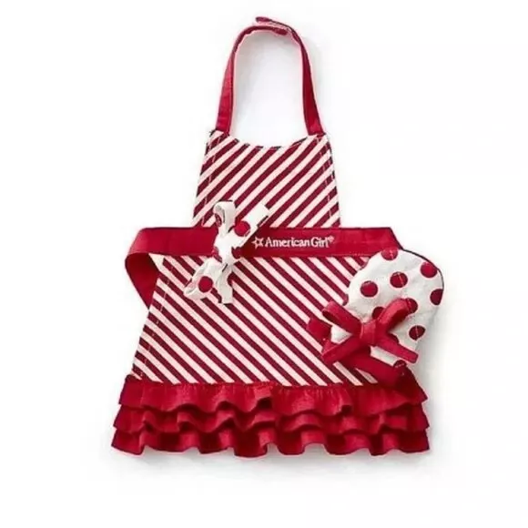 American Girl Apron & Oven Mitt NEW by Sonoma Williams Great Gift! O/S Ruffles