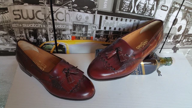 SALVATORE FERRAGAMO LUCAS Kiltie Tassel Bordeaux Loafer Mens  display picture 1