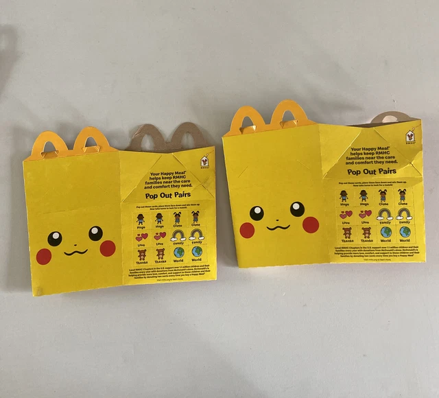 POKÉMON 25TH ANNIVERSARY McDonald's Happy Meal Pikachu Box 2021 *Lot de