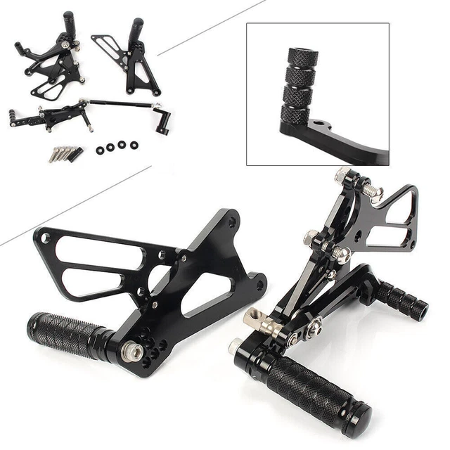 Rearset Footpegs For T595 509 955i 1050 Speed Triple 2006-2012 2007 2008 Black